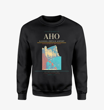 Alghero–Fertilia Airport AHO Sweatshirt - Black