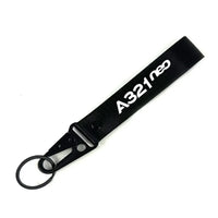 Thumbnail for A321neo & Text Hawk-shaped key chain, Black + NO NAME