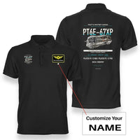 Thumbnail for PT6E-67XP design on black polo with custom name badge