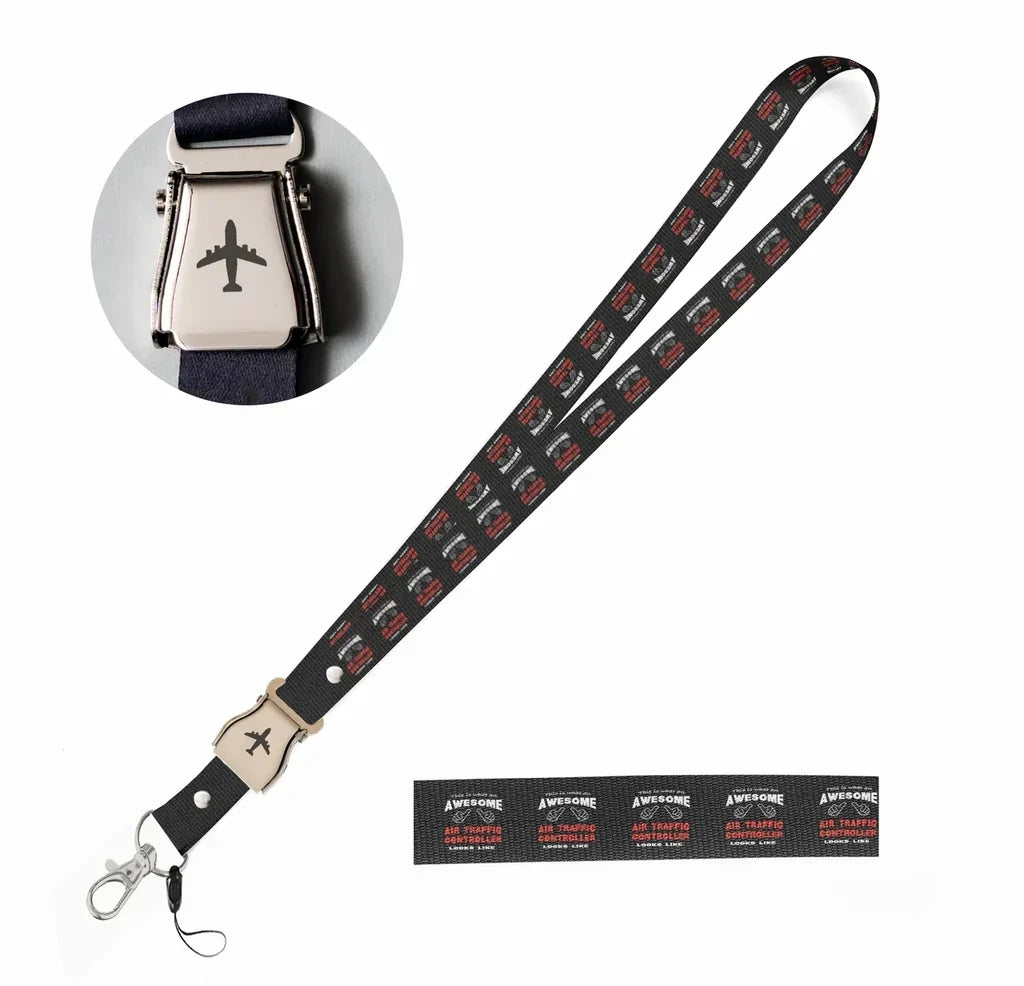 Air Traffic Controller seat belt lanyard - black