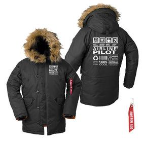 Airline Pilot Label Parka Bomber Jackets
