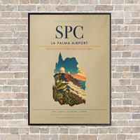 Thumbnail for La Palma Airport SPC vertical canvas print - framed - beige background