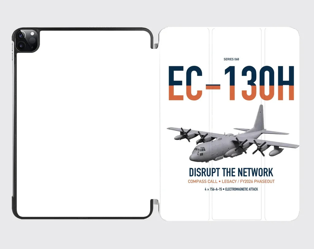 EC-130H Compass Call design on white ipad tablet case