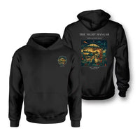 Thumbnail for VINTAGE G4049 - The Night Hangar - Double-Side Hoodie design on black double side