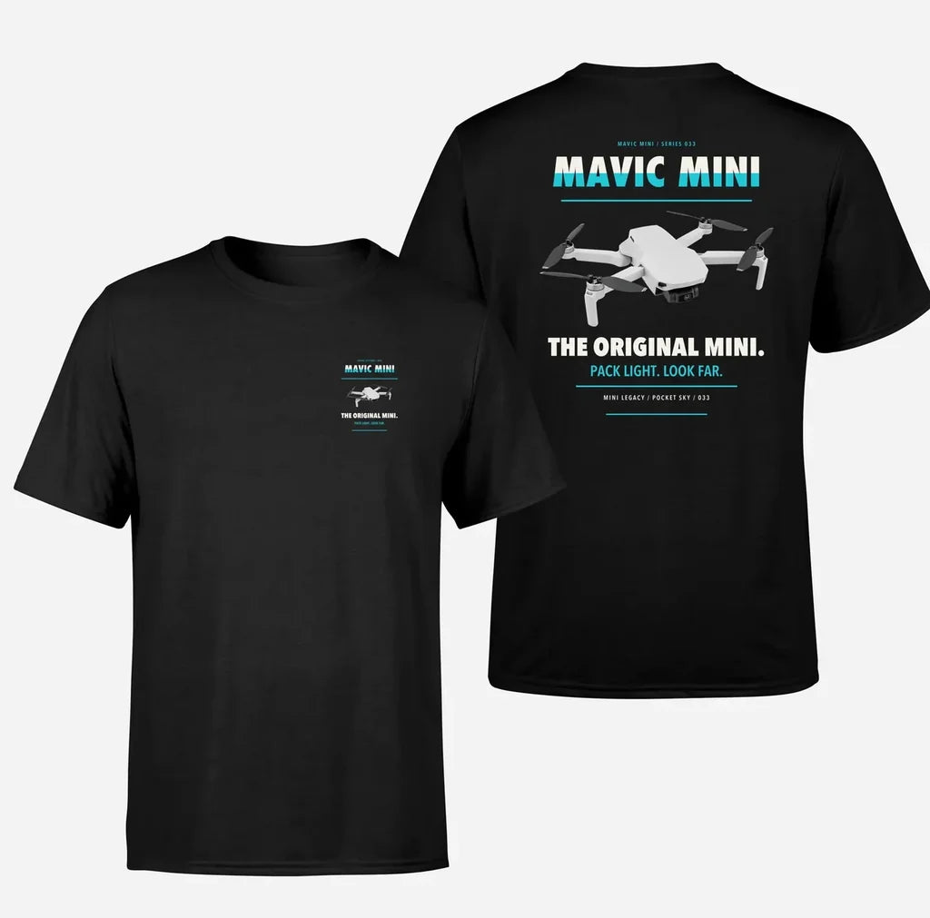 DJI Mavic Mini design on black t shirt