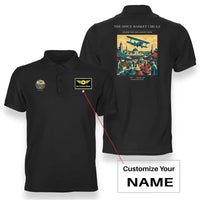 Thumbnail for VINTAGE G4498 - The Spice Market Circle - Double-Side Polo T-Shirt design on black+name