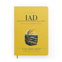 Thumbnail for Washington Dulles International Airport (IAD) design on yellow notebook