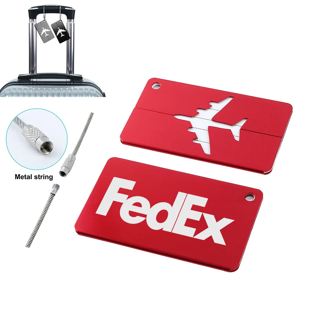 FedEx Aluminum Luggage tag in red