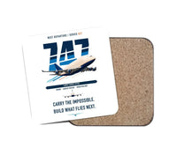 Thumbnail for Boeing 747-400 Dreamlifter design on white 1 piece coaster