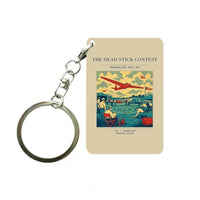 Thumbnail for VINTAGE G4257 - The Dead Stick Contest - Designed Key Chain design on beige