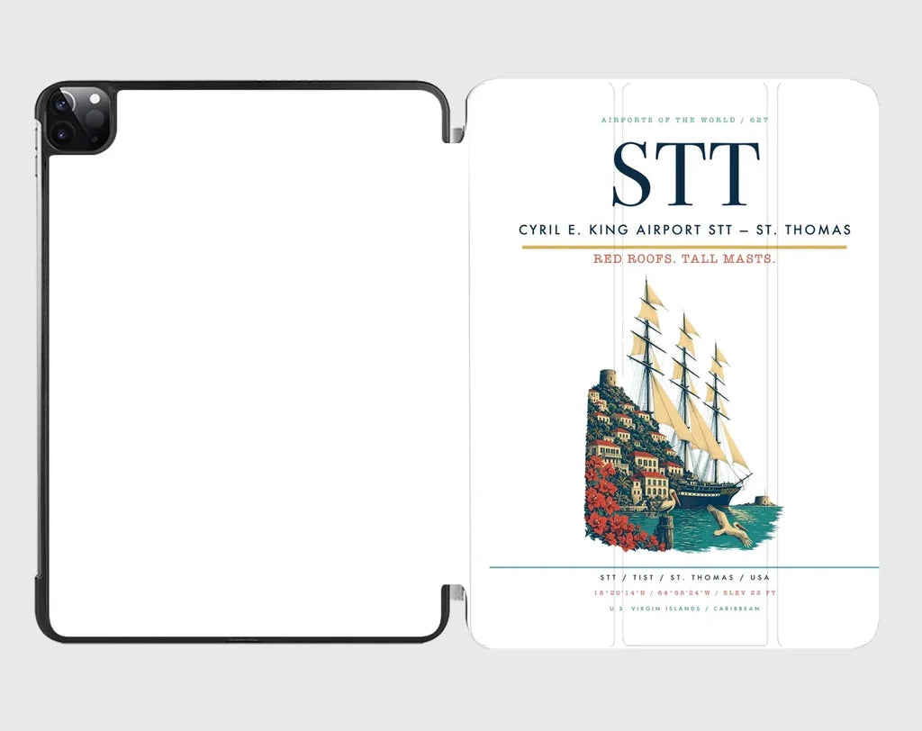 Cyril E. King Airport (STT) design on white ipad tablet case