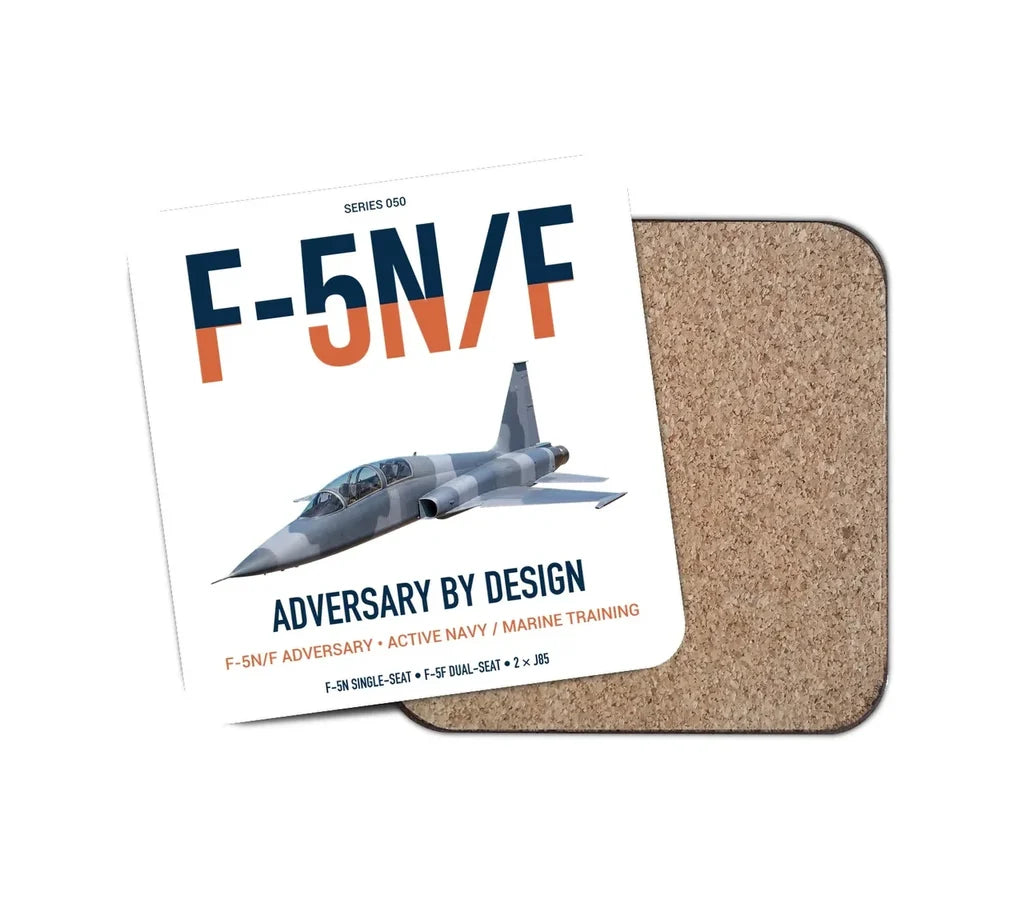 F-5N F Adversary design on white 1 piece coaster