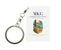 Thumbnail for Muskegon County Airport (MKG) design on white key chain