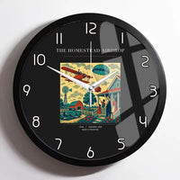 Thumbnail for VINTAGE G4199 - The Homestead Airdrop - Designed Wall Clocks design on black framed