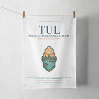 Thumbnail for Tulsa International Airport (TUL) design on white towel