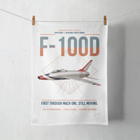 Thumbnail for F-100D Super Sabre design on white towel