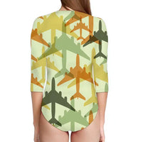 Thumbnail for Seamless Colourful Airplanes Swimsuit - view 2