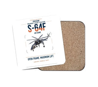 Thumbnail for Erickson S-64F Air Crane design on white 1 piece coaster