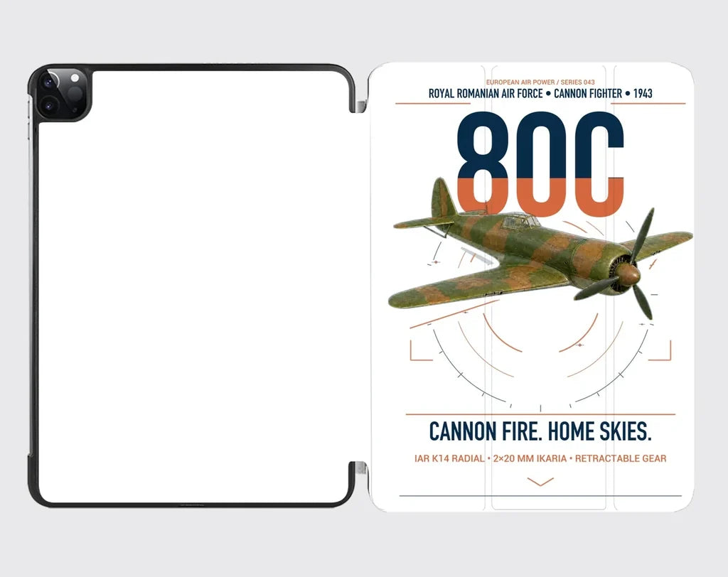 IAR 80C design on white ipad tablet case