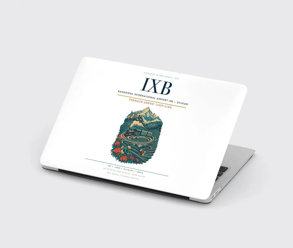Bagdogra International Airport (IXB) design on white MacBook case