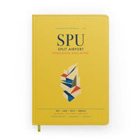 Thumbnail for Split Airport (SPU) design on yellow notebook