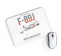 Thumbnail for F-89J Scorpion design on white rectangle mouse pad
