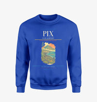 Thumbnail for Pico Airport (PIX) design on blue sweatshirt