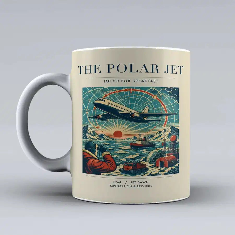VINTAGE G4119 - The Polar Jet - Ceramic Mug design on beige