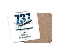 Thumbnail for Boeing 737 MAX 8 design on white 1 piece coaster