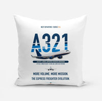 Thumbnail for Airbus A321P2F design on white pillow