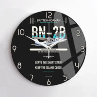 Thumbnail for Britten-Norman BN-2B-26 Islander design on black no frame wall clock