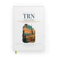 Thumbnail for Turin Airport (TRN) design on white notebook
