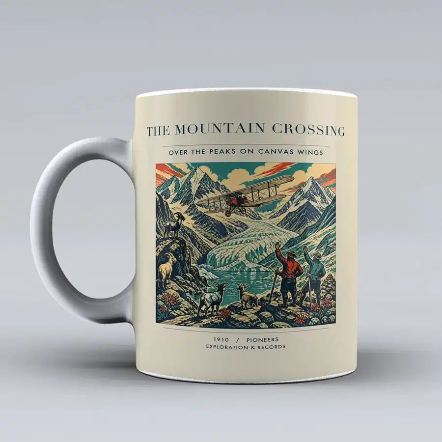 VINTAGE G4006 - The Mountain Crossing - Ceramic Mug design on beige