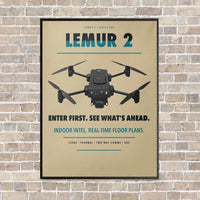 Thumbnail for BRINC LEMUR 2 vertical canvas print - framed - beige background