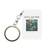 Thumbnail for SINGAPORE - Poster - Key Chain - White