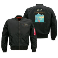 Thumbnail for Augusto C. Sandino International Airport (MGA) design on black bomber jacket