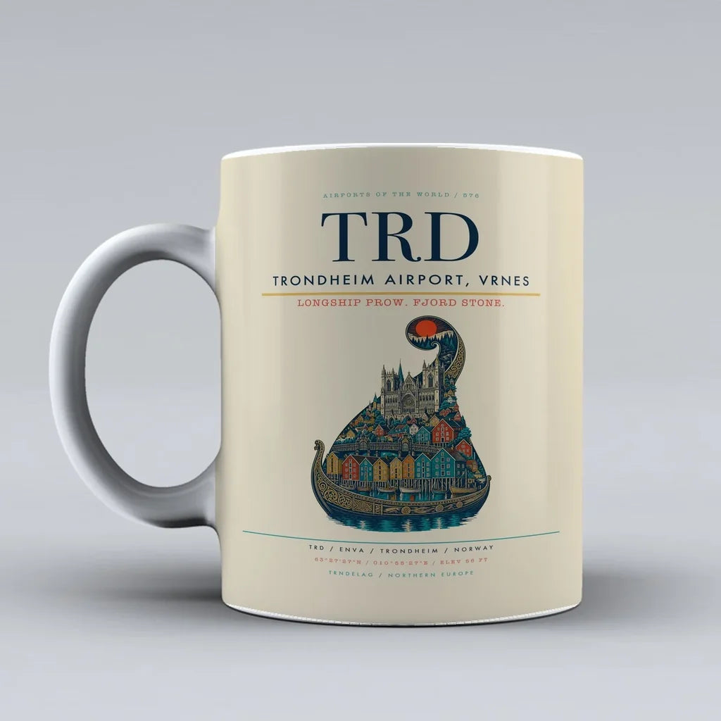 Trondheim Airport, Vrnes TRD Mug - Beige