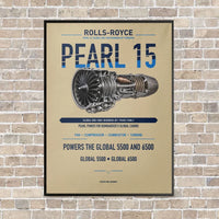 Thumbnail for PEARL 15 vertical canvas print - framed - beige background