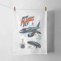 Thumbnail for How Planes Fly V2 design on white towel
