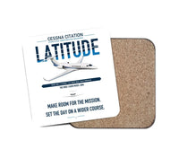 Thumbnail for Cessna Citation Latitude design on white 1 piece coaster