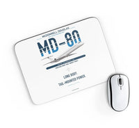 Thumbnail for McDonnell Douglas MD-80 design on white rectangle mouse pad
