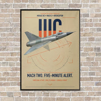 Thumbnail for Dassault Mirage IIIC vertical canvas print - framed - beige background