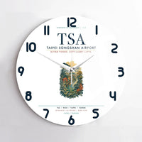 Thumbnail for Taipei Songshan Airport (TSA) design on white no frame wall clock