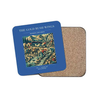 Thumbnail for The Gold Rush Wings - Designed Coasters design on blue 1-piece