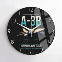 Thumbnail for A-3B Skywarrior design on black no frame wall clock