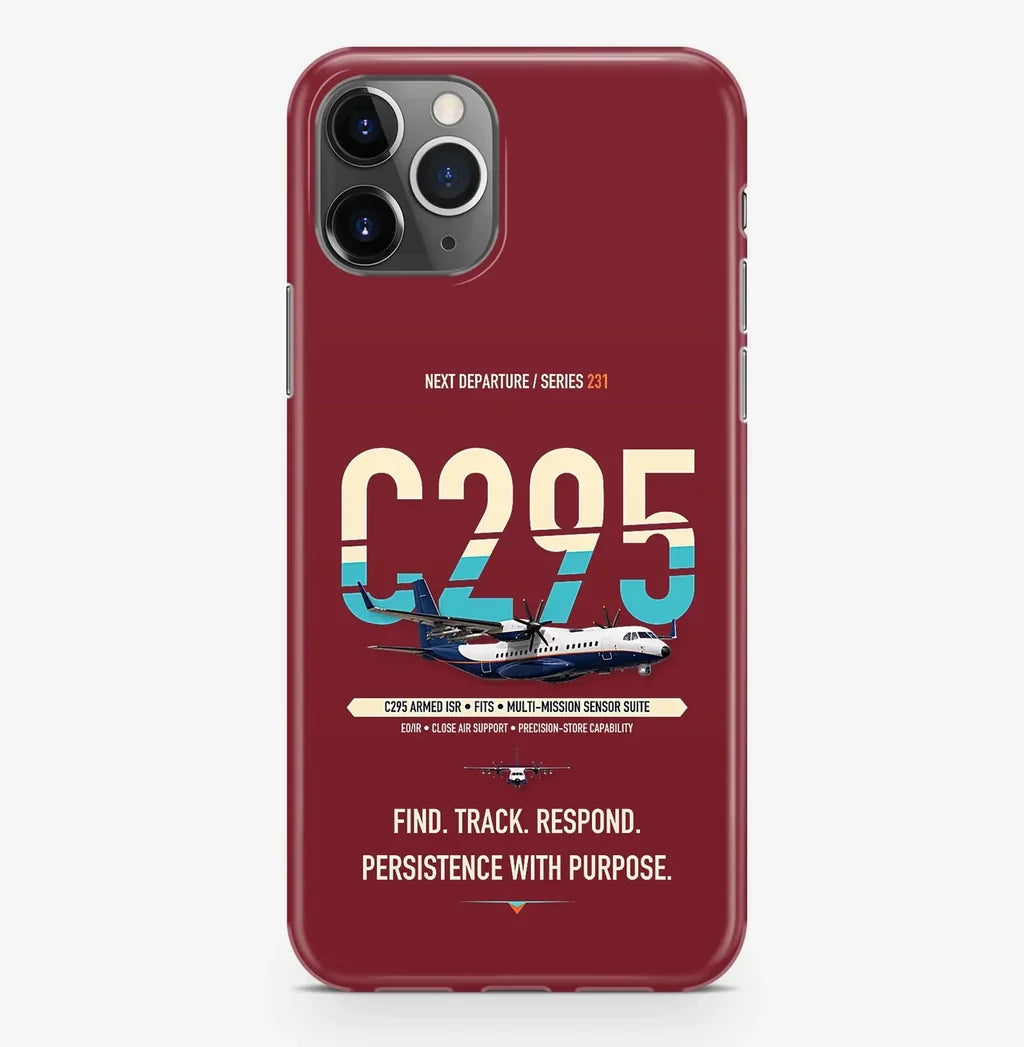 Airbus C295 Armed ISR Case ProMax design on dark red iphone case promax