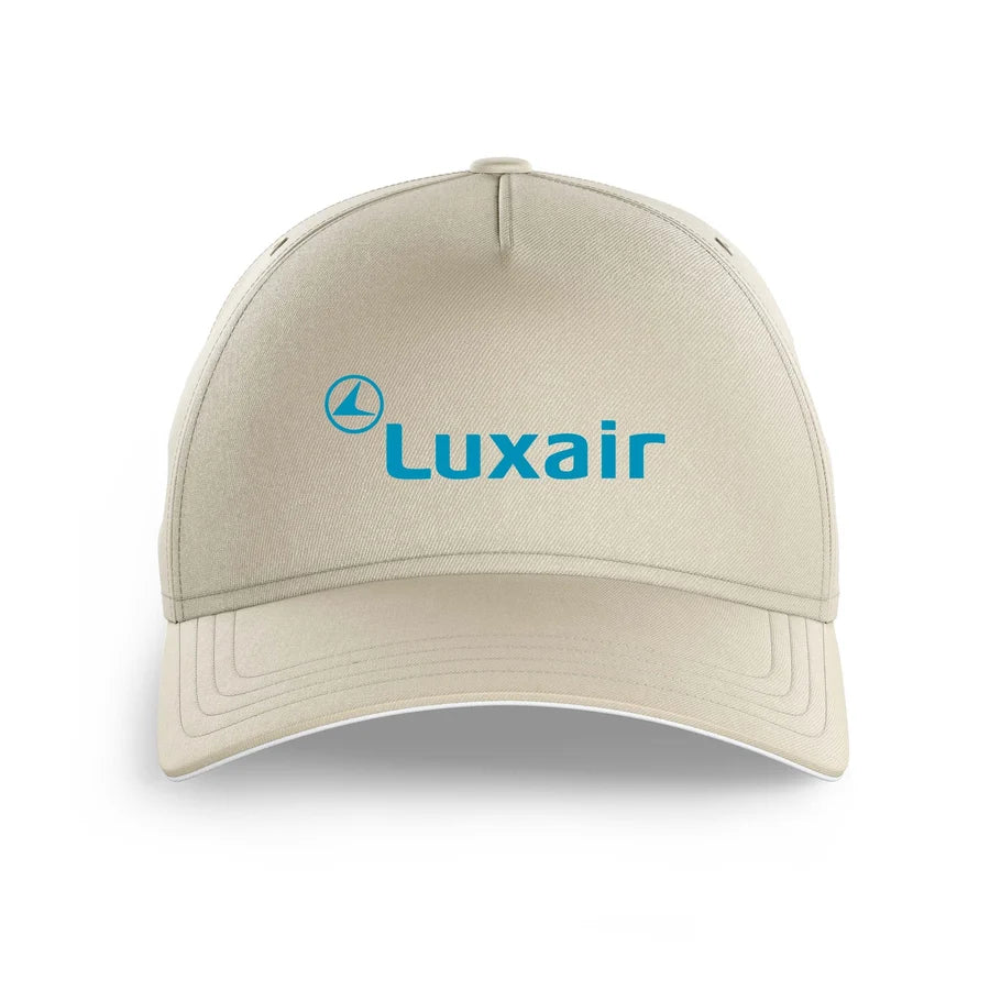 Luxair logo printed on beige cap