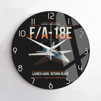 Thumbnail for F-A-18E Super Hornet design on black no frame wall clock