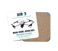 Thumbnail for DJI Air 3 design on white 1 piece coaster
