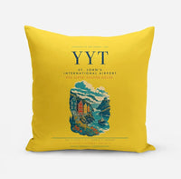 Thumbnail for St. John's International Airport (YYT) design on yellow pillow